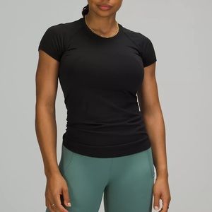 Lulu lemon black swifty tech short sleeve shirt